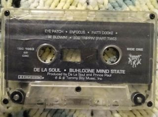 DE LA SOUL - BUHLOONE MINDSTATE - RARE Cassette EX 1993 Tommy Boy,  BREAKADAWN Single 3