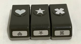 Stampin Up Itty Bitty Accents Heart Star Mini Punches Paper Punch Pack Rare