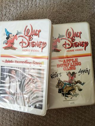 Rare Walt Disney Video Vhs The Apple Dumpling Gang I & 2 Rides Again Don Knotts