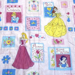 Rare Vintage 90’s Disney Princess Reversible Twin Bed Comforter And Pillow Case 3
