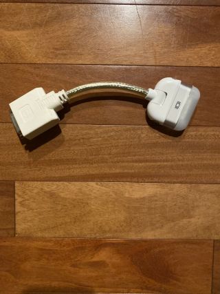 Apple Adc Male To Dvi Female Monitor Adapter Cable Molex White Rare