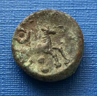 Very Rare Ancient Celtic Nervii Nerviens Bronze Coin 1st Century Bc - G786