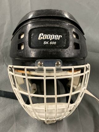 Rare Vtg Cooper Sk600 Senior Hockey Hurling Helmet (m/l) W/ Small Cage