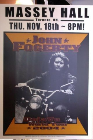 Rare John Fogerty Concert Advertisement Promo Poster Toronto Nov.  18