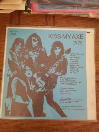 Kiss " Kiss My Axe " Canada Import Bootleg Vinyl Record 1981 Vg/ex Rare