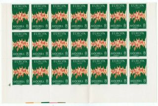 1972 Spain Andorra Cept Europa Mnh Block Of 21 Stamps,  Rare Forgeries