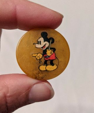 Rare Vintage Disney Mickey Mouse Bakelite Pencil Sharpener Circa 1940 