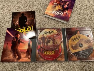 Solo: A Star Wars Story 4K UHD,  Blu - Ray With 40 Page Book Target Exclusive RARE 2