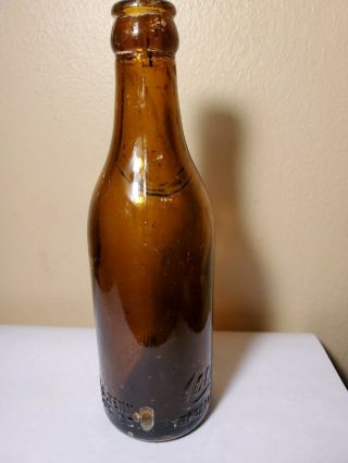 Rare Fayetteville,  TN Amber Coca Cola Bottle Straight Side Tenn Tennessee 2