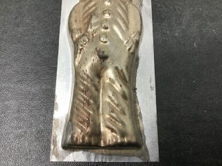 Rare Antique Vintage Clown Chocolate Mold Unmarked 4 3/8” Long Mold. 3