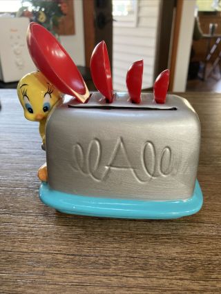 Looney Tunes Warner Brothers Rare 1998 Tweety Bird Measuring Spoon Toaster