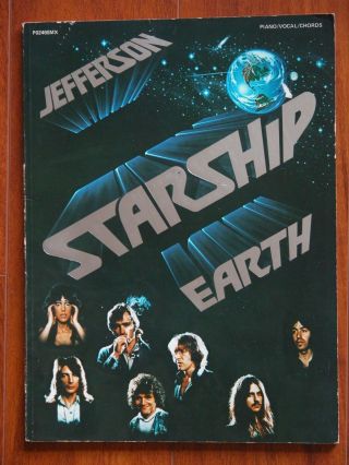 Rare 70s Jefferson Starship Earth 1978 Piano Vocals Cords Music Book 94 Pages