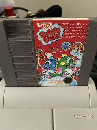 Nintendo Nes Taito Bubble Bobble Authentic Rare