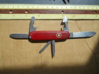 Victorinox Tinker Small 84mm Swiss Army Knife In Red Rare With Square Phillips