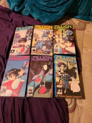 Zillion Vol 1 - 5 & Special 6 Vhs Tapes Streamline Video Anime Rare