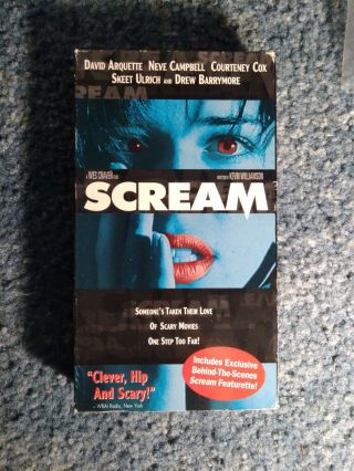 Scream Vhs 1997 Neve Campbell Blue Cover Variant Horror Rare Vintage