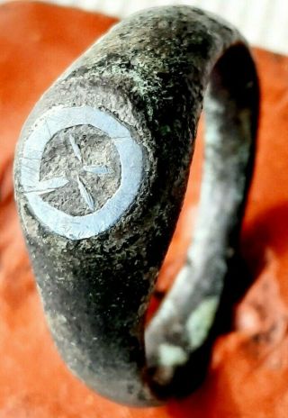 Ancient ROMAN bronze Ring Vintage antique RARE 5.  7 gr 2