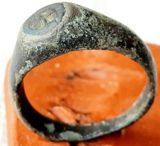 Ancient ROMAN bronze Ring Vintage antique RARE 5.  7 gr 3