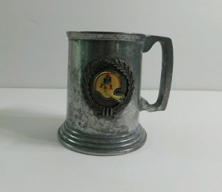 Vintage.  Pewter Beer Stein.  Mug.  Duratale By Leonard.  Rare.  Italy.