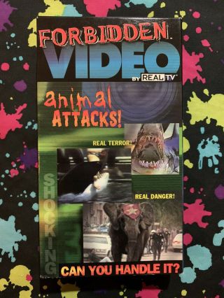 Animal Attacks Forbidden Video Very Rare 1998 Realtv Vhs Nudity Graphic Violence