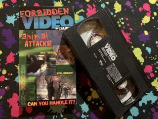 ANIMAL ATTACKS Forbidden Video VERY RARE 1998 RealTV VHS Nudity Graphic Violence 2