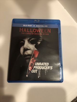 Halloween 6: The Curse Of Michael Myers Unrated Producer’s Cut (blu - Ray) Rare.