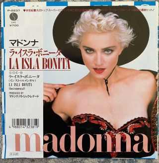 Madonna " La Isla Bonita " Rare Pop 45 Sire Japan Nm/vg,