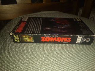 Return Of The Zombies Zombie 3 It ' s Zombie Feeding Time VHS Very RARE 3