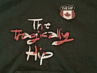 Tragically Hip Vintage Hoodie Sweatshirt Small Black Gildan Honduras Unisex Rare