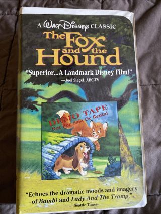 Disney The Fox And The Hound (vhs,  1994) Rare Demo Tape