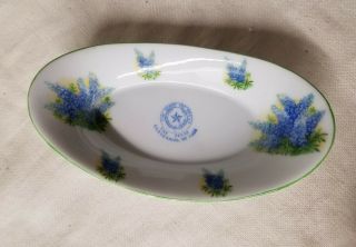 Rare Vintage Texas Centennial 1936 Trinket Dish Bluebonnets Trico Japanware