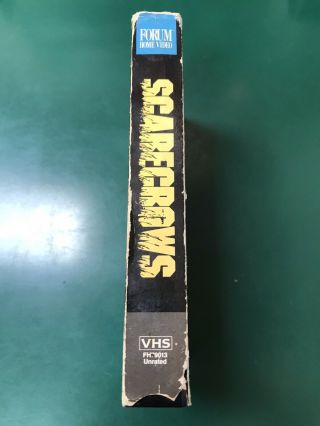 Scarecrows VHS unrated horror cult slasher gore oop rare sov 3