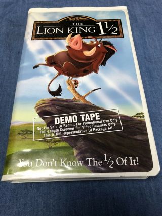 The Lion King 1 1/2 Rare Demo Screener Tape (vhs,  2004)