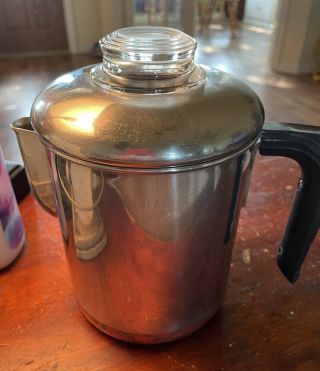 Rare Vintage Good 1801 Revere Ware 4 Cup Drip Coffee Maker Pot