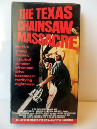The Texas Chainsaw Massacre (vhs,  1993) Mpi Uncut & Unedited Version,  Horror,  Rare
