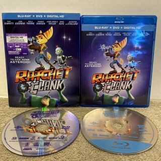 Ratchet Clank (blu - Ray/dvd,  2016,  2 - Disc Set) With Rare Slipcover
