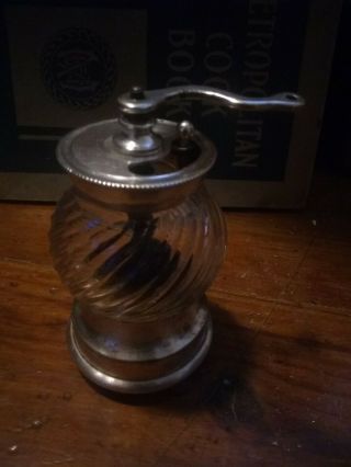 Rare Antique Silver Depose Paris Pepper/spice Mill Grinder