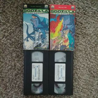 Godzilla The Animated Series: Vol 1 & 2 (1998) Vhs Rare Kaiju Horror Sci Fi