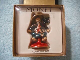 Rare Monet " Scarecrow " Collectible Keepsake Trinket Box With Box