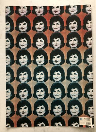 Rare Jackie Kennedy Andy Warhol Gift Wrapping Paper Approx.  27 " X 19 " (2004)