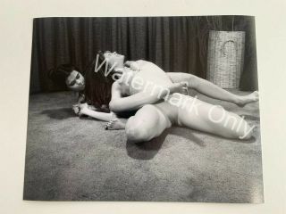 Rare Apartment Women Lady Wrestling Unpublished Sports Review 8 " X 10 " Photo S