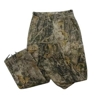Cabelas Zonz Camo Hunting Pants Youth Size 14 L Large Woodland W/ Pockets Rare