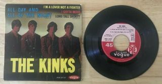 Rare French The Kinks Ep All Day And All Of The Night