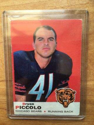 Bryon Piccolo 1969 Topps Bears Rookie Card 26 Rare