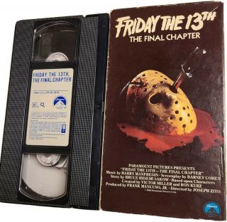 Friday The 13th - Part 4: The Final Chapter (vhs,  1988) Horror Rare Scary Jason