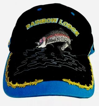 Rainbow Lodge Hat Piprell Lake Sk Cap Fishing Canada Rare Ltd Edition 1 Of 144