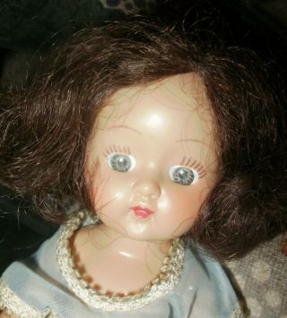 8 - In Rare Painted - Lash Ginger Doll In Tagged Cosmopolitan Dress,  Vintage 1950s