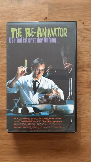 Re - Animator (lovecraft Gordon Combs Crampton Long Version Rare German Vhs 1995)