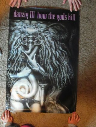 Poster Danzig Iii How The Gods Kill 14 X 36 1992 Rare Promo Damage Look