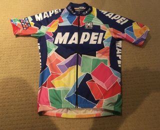 Men’s Sms/santini Mapei Bike Cycle Jersey - Large Rare